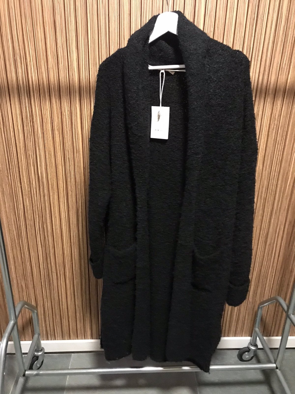 Zusss bouclé zwart lang vest winter maat L nieuw, Verzenden, Zwart, Trui of Vest, Nieuw