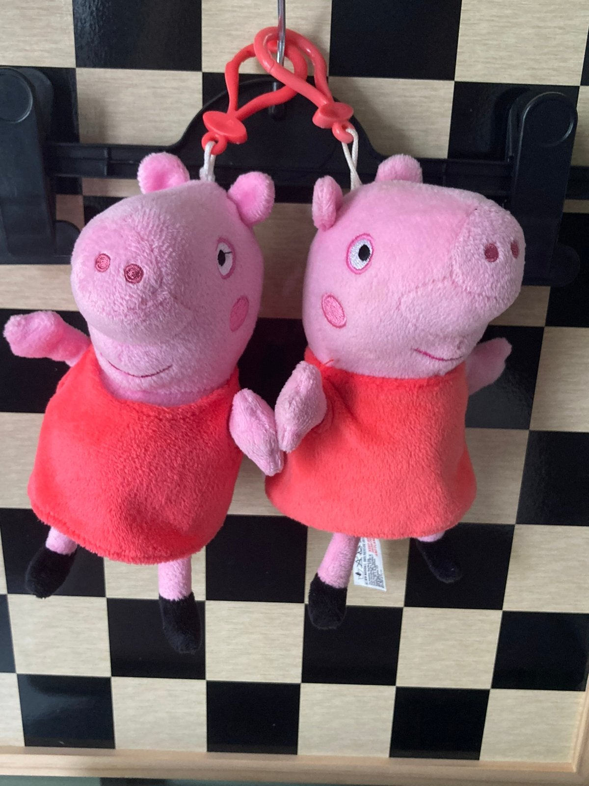 Peppa Pig clip on knuffeltje 2 stuks, Ophalen of Verzenden, Nieuw, Overige typen