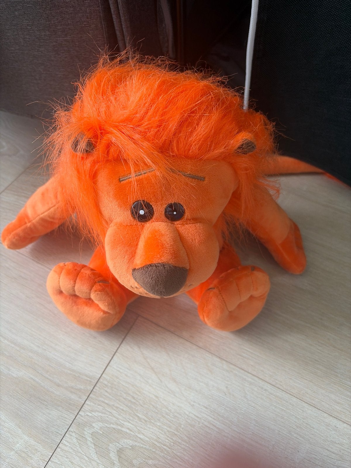 Gratis Leuke oranje leeuw spaarpot - Zacht en decoratief, Ophalen, Gebruikt, Overige materialen, Dier