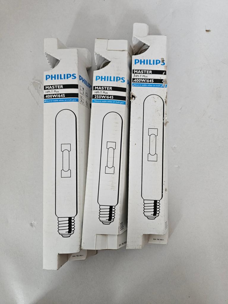 3x philips hpi-t plus 400w/645 lampen, Ophalen of Verzenden, 60 watt of meer, Overige fittingen