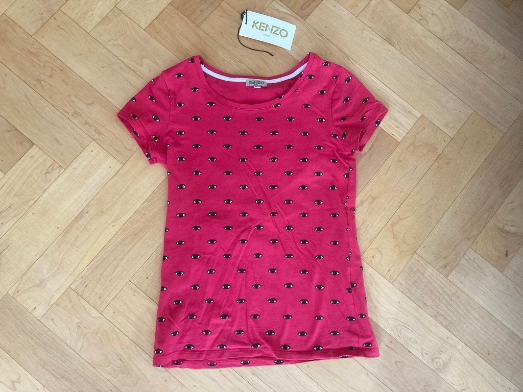 Kenzo fuchsia shirt met ogen maat 152 11-12 jaar!, Kenzo, Meisje, Ophalen of Verzenden, Zo goed als nieuw