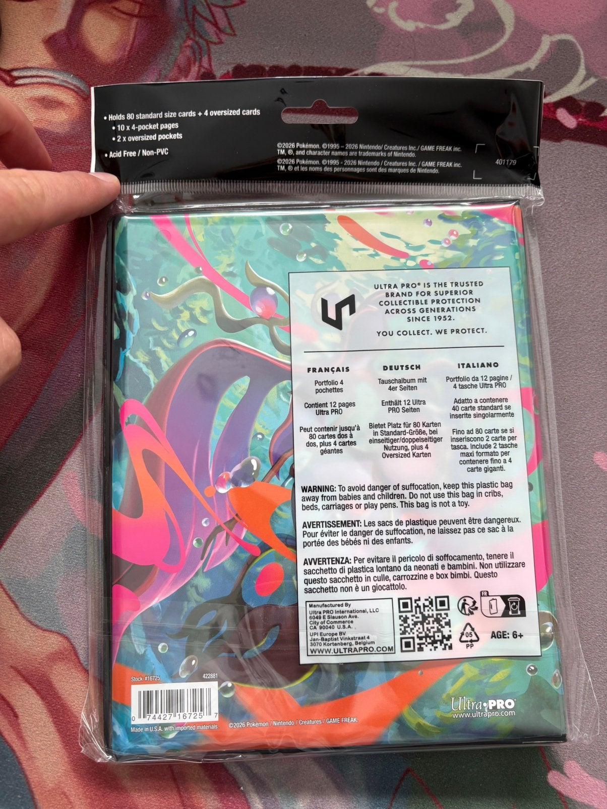 Pokémon Ultra PRO 4-Pocket Portfolio Chaos Rising Set Binder, Ophalen of Verzenden, Zo goed als nieuw