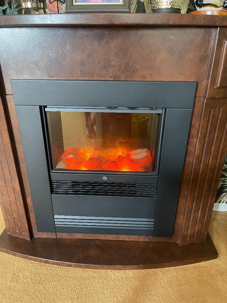 Elektrische kachel met ombouw, Huis en Inrichting, Haarden, Ophalen, Gebruikt, Vrijstaande haard, Elektrische haard