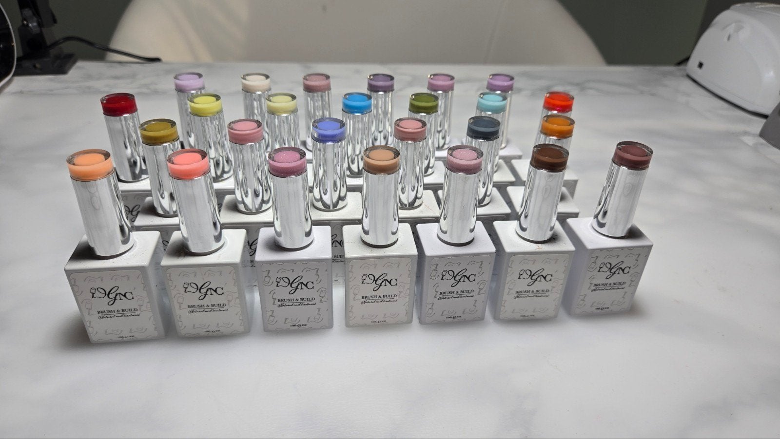 26 Brush & Build (biab) kleuren van Gylienne, Ophalen, Overige kleuren, Zo goed als nieuw, Handen en Nagels