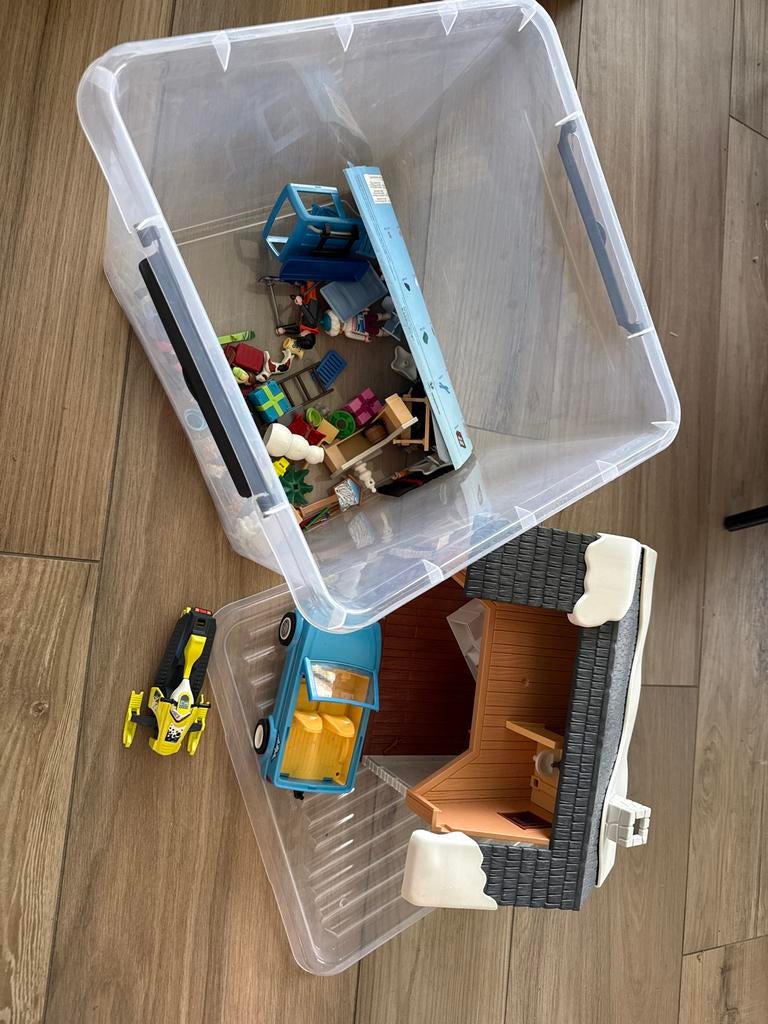 Playmobil kersthuis met auto en accessoires, Kinderen en Baby's, Speelgoed | Overig, Ophalen of Verzenden, Gebruikt, Jongen of Meisje