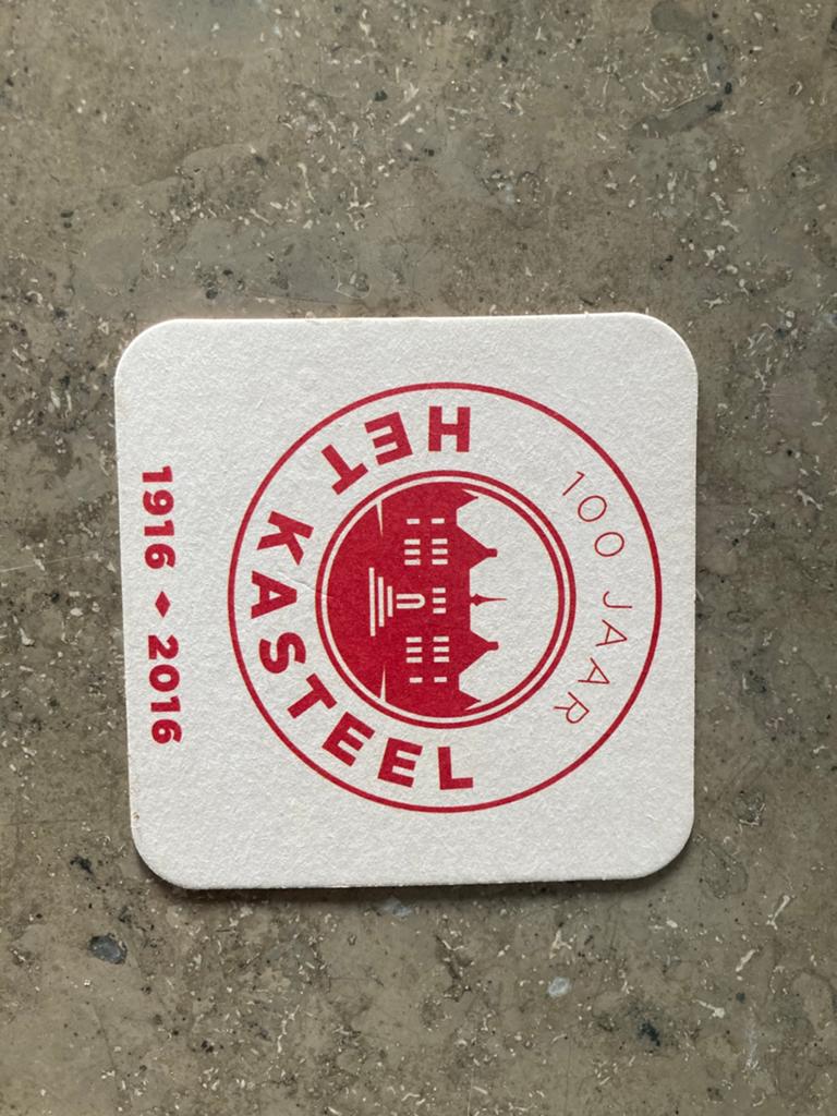 BIERVILTJE KASTEEL SPARTA 100 JAAR 1916-2016, Ophalen of Verzenden, Zo goed als nieuw, Sparta, Vaantje of Sjaal