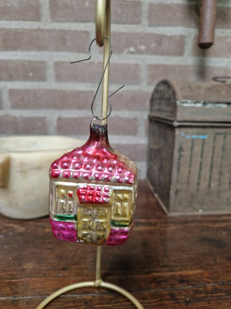 oude kerst - Ajeko kerstbal huisje, Diversen, Ophalen of Verzenden