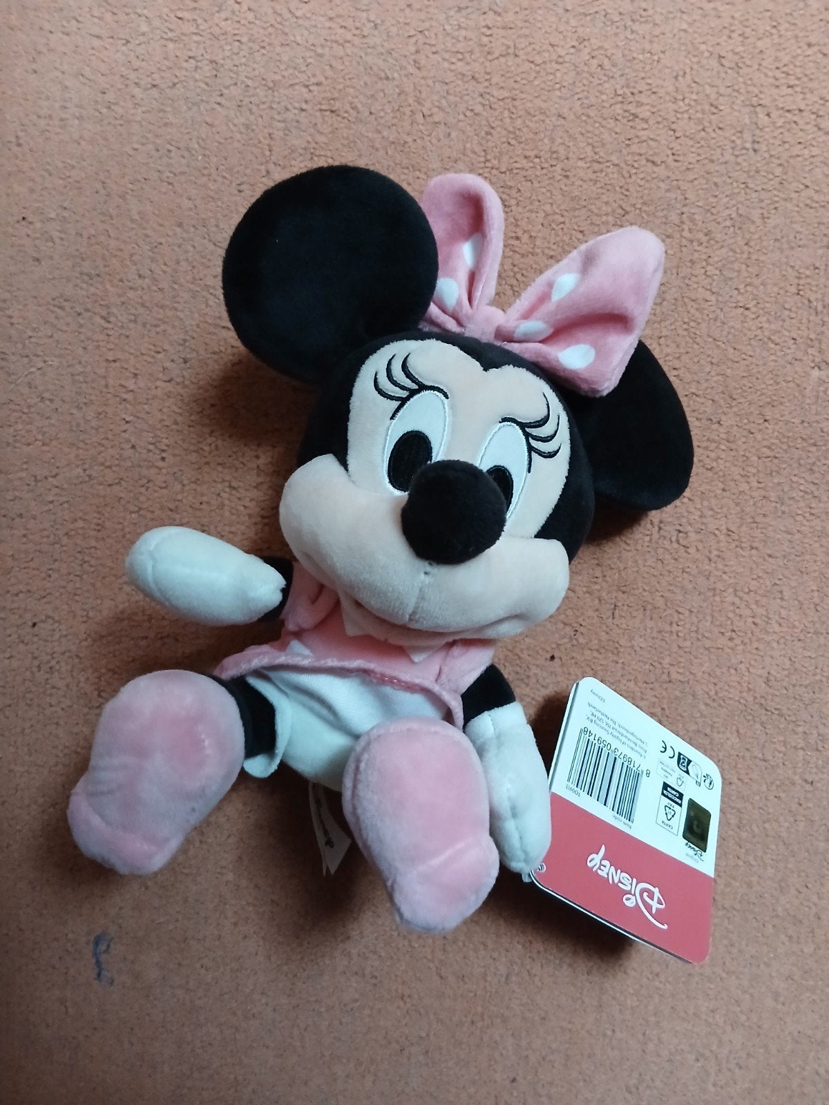 Nieuwe Minnie Mouse knuffel met roze jurk en strik, Ophalen of Verzenden, Nieuw