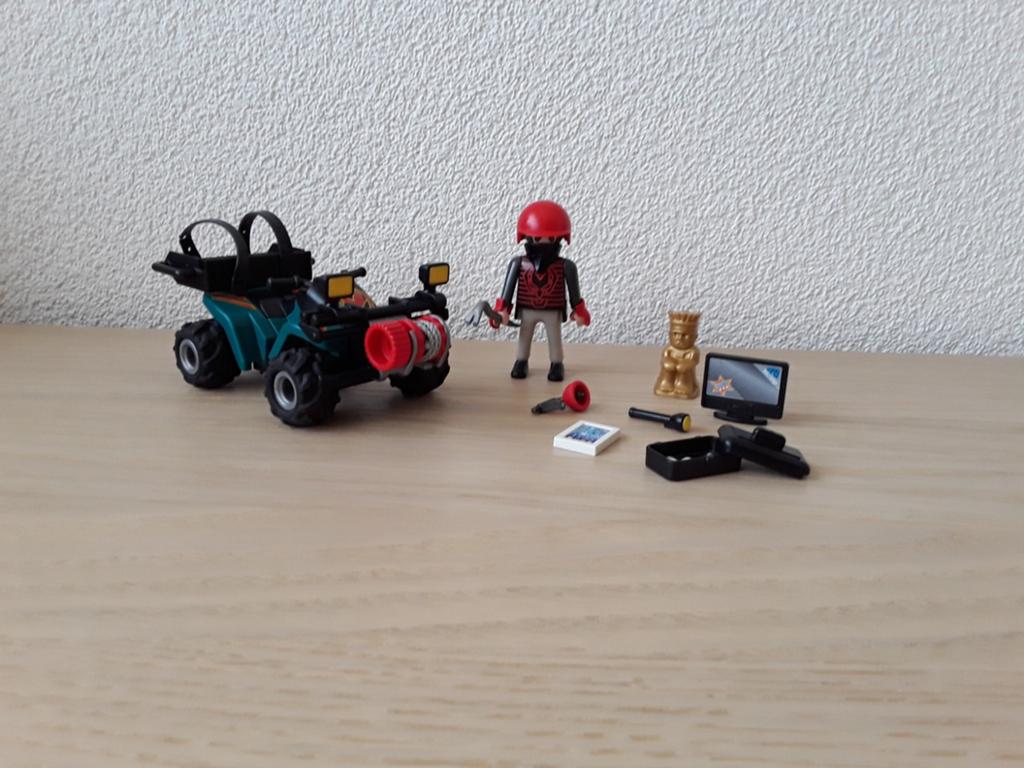 Playmobil City Action 6879 Bandiet en quad met lier z.g.a.n., Ophalen of Verzenden, Zo goed als nieuw