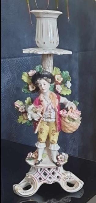 Antieke HÖCHST Gedetailleerde Kandelaar uit 1750 - 1776., Ophalen of Verzenden