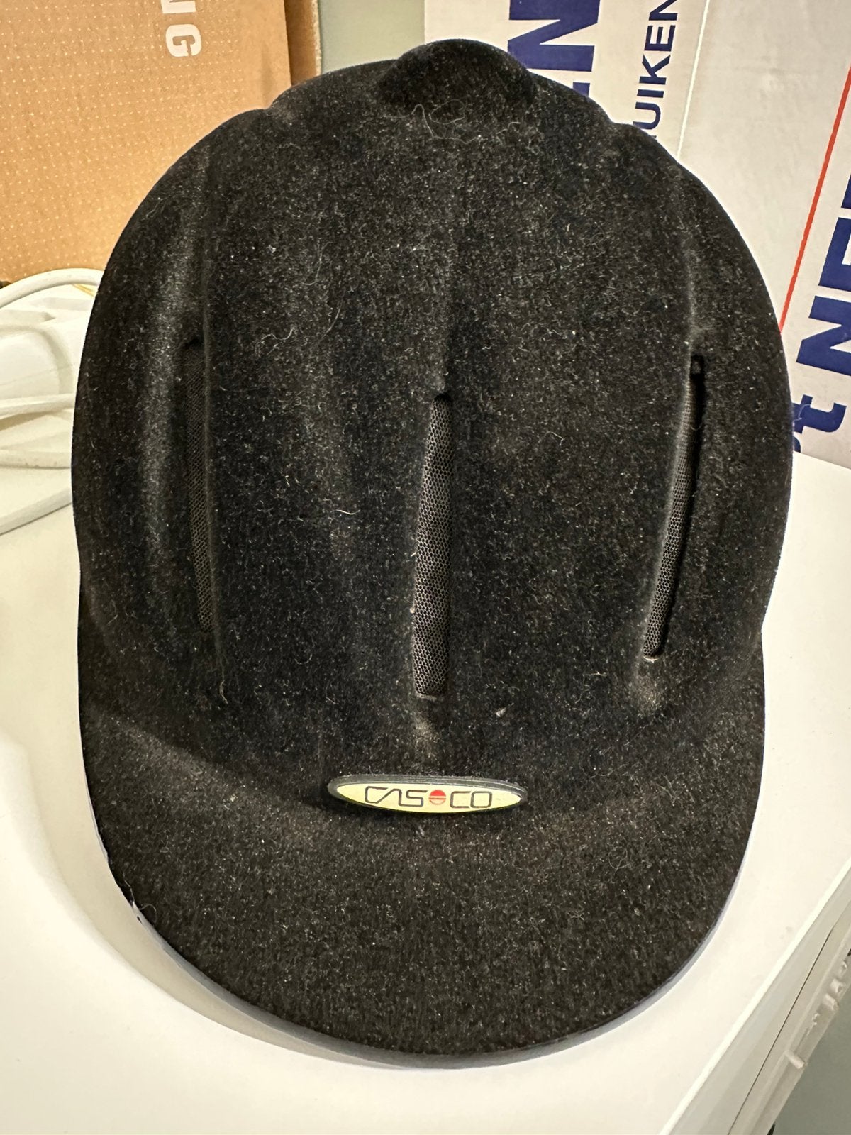 Casco paardrij cap 52-57 cm, Dieren en Toebehoren, Paardrijcap, Ophalen of Verzenden, Gebruikt