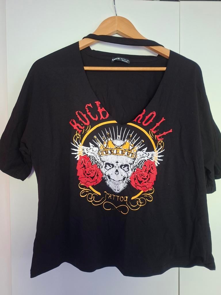Gaaf apart alternatief shirt 44, Kleding | Dames, Grote Maten, Ophalen of Verzenden, Zo goed als nieuw, Zwart, Shirt of Top