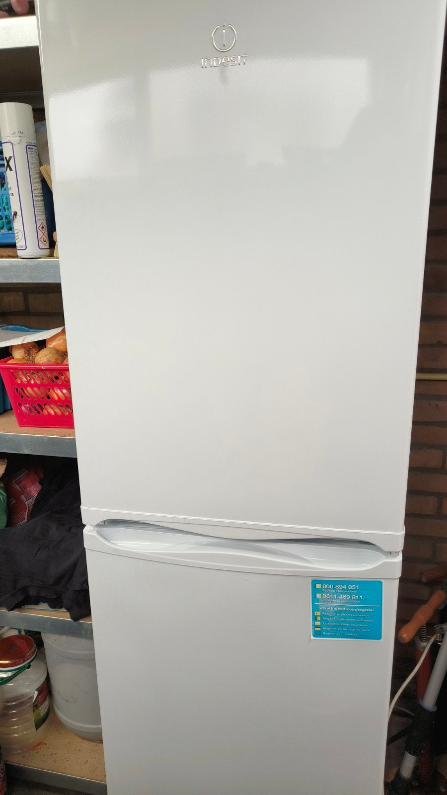 Koel-vriescombinatie Indesit, Ophalen, Gebruikt, 200 liter of meer, Met aparte vriezer