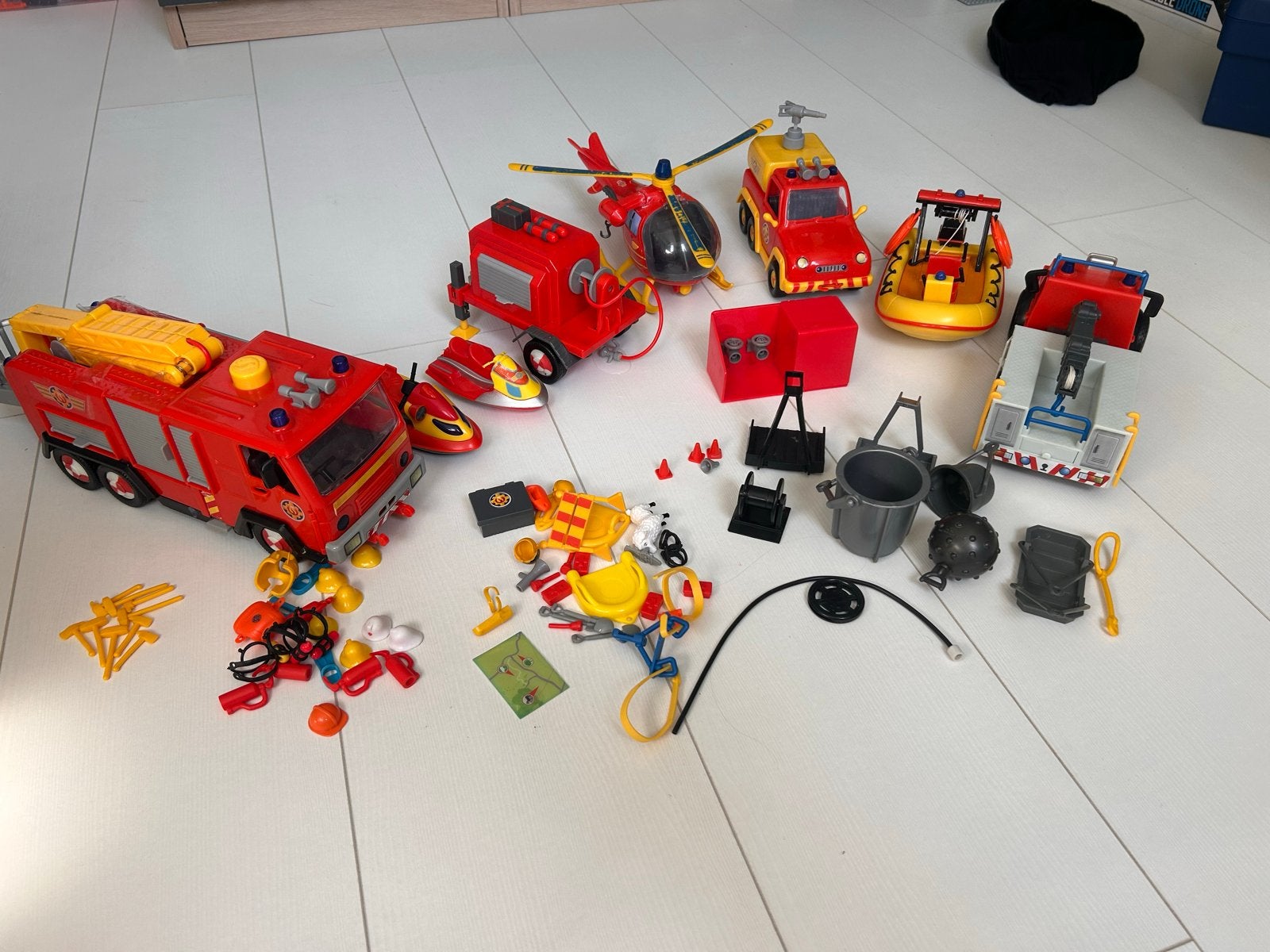 Brandweerman Sam speelgoed set met brandweerkazerne, Ophalen, Gebruikt, Jongen of Meisje