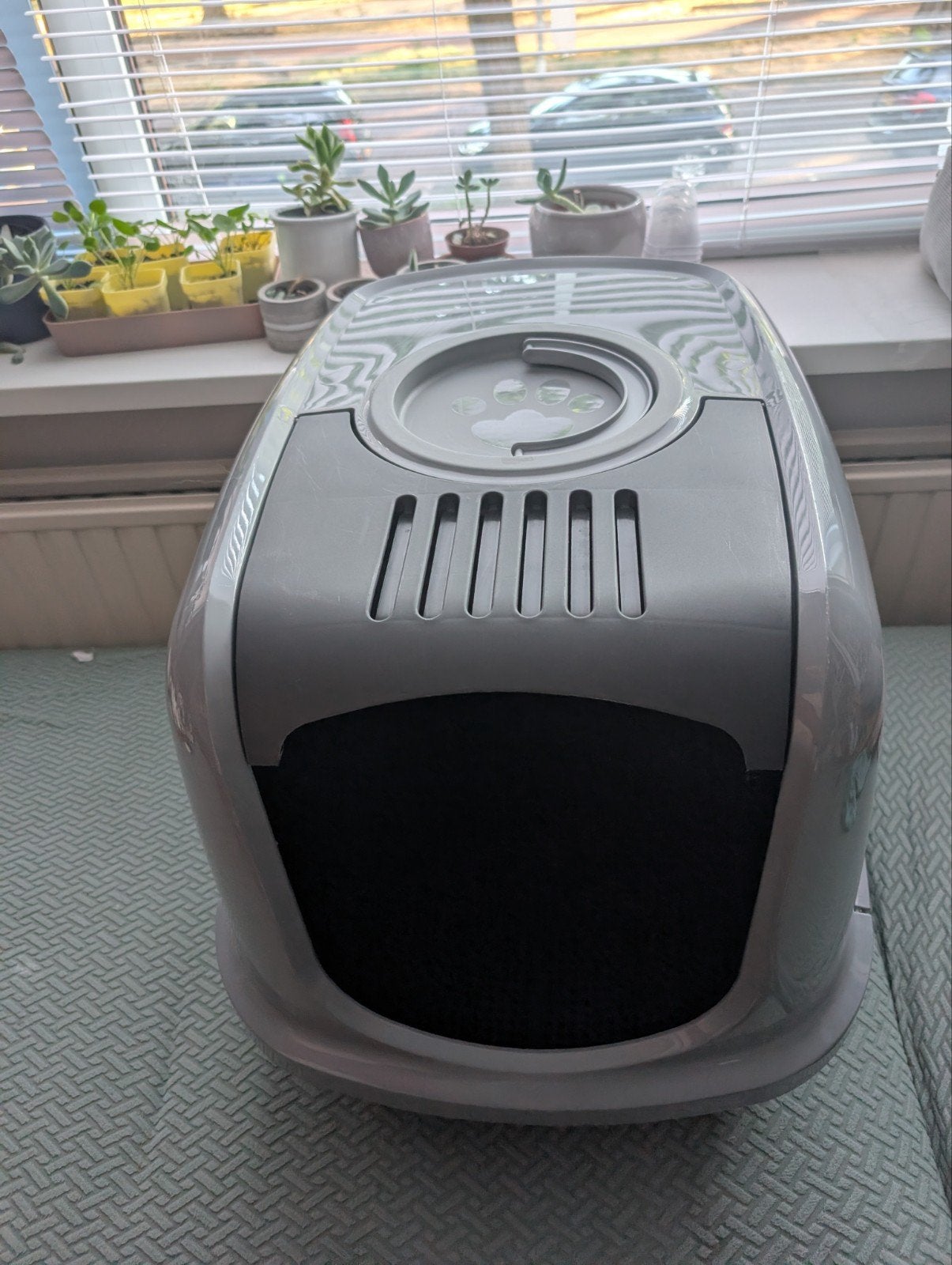 PeeWee Ecodome XXL kattenbak - zgan, Dieren en Toebehoren, Kattenbakken, Ophalen, Zo goed als nieuw, Gesloten