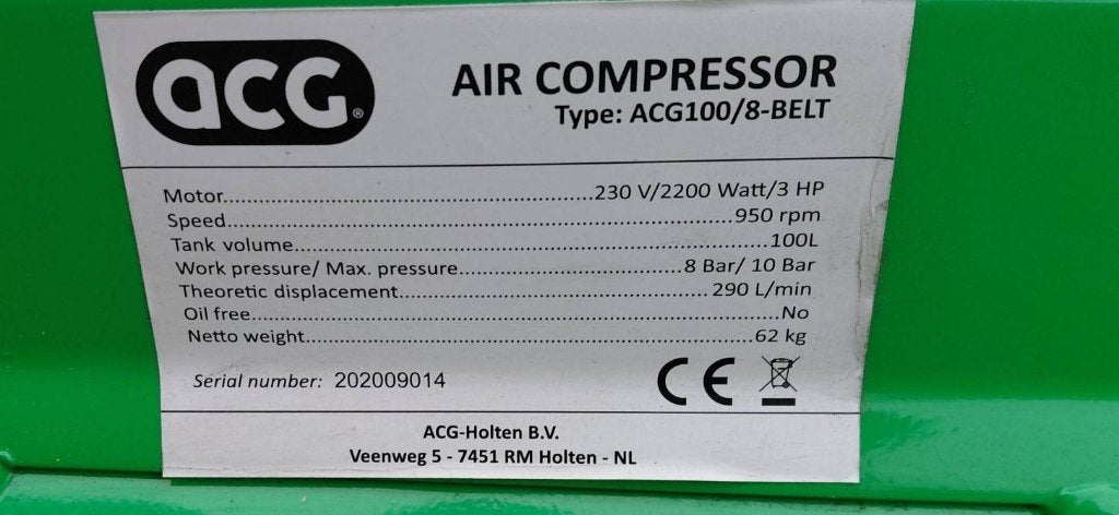 compressor luchtpomp luchttank 100 liter, Ophalen, 6 tot 10 bar, Nieuw, 25 tot 100 liter