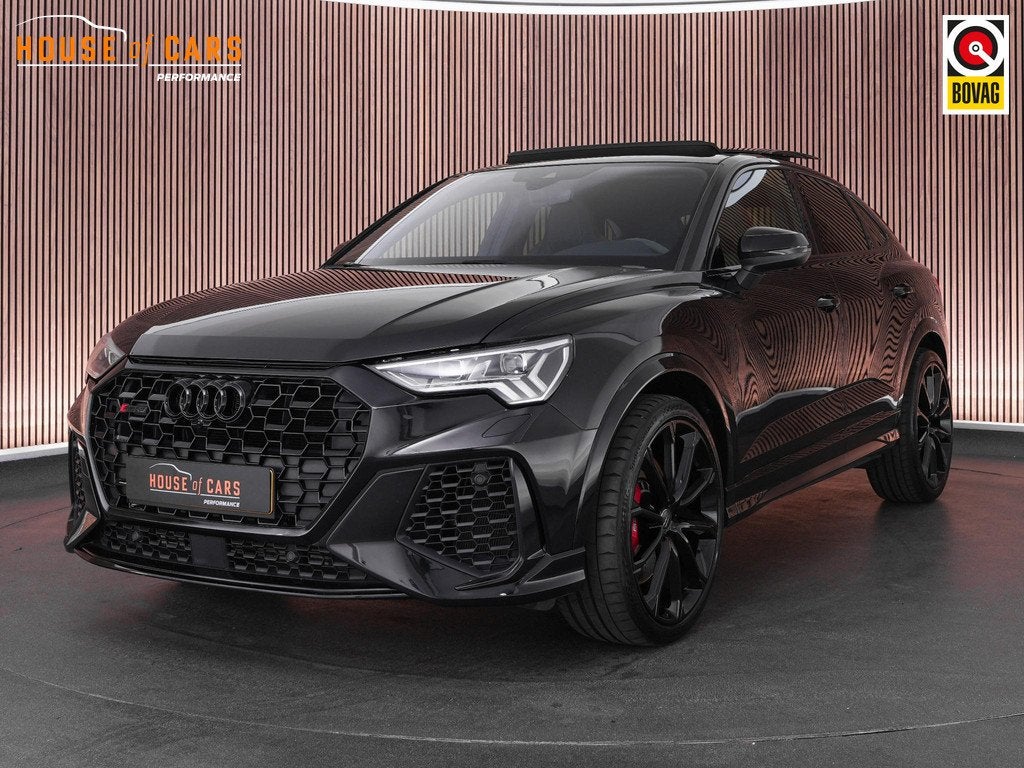 Audi RS Q3 Sportback 400pk TFSI Quattro |panoramadak|B&O|RS, Automaat, Gebruikt, 1675 kg, Zwart