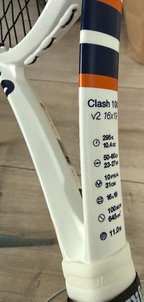 Wilson Clash 100 V2 Roland Garros Editie | Z.g.a.n. | Grip 2, L2, Ophalen of Verzenden, Zo goed als nieuw, Wilson
