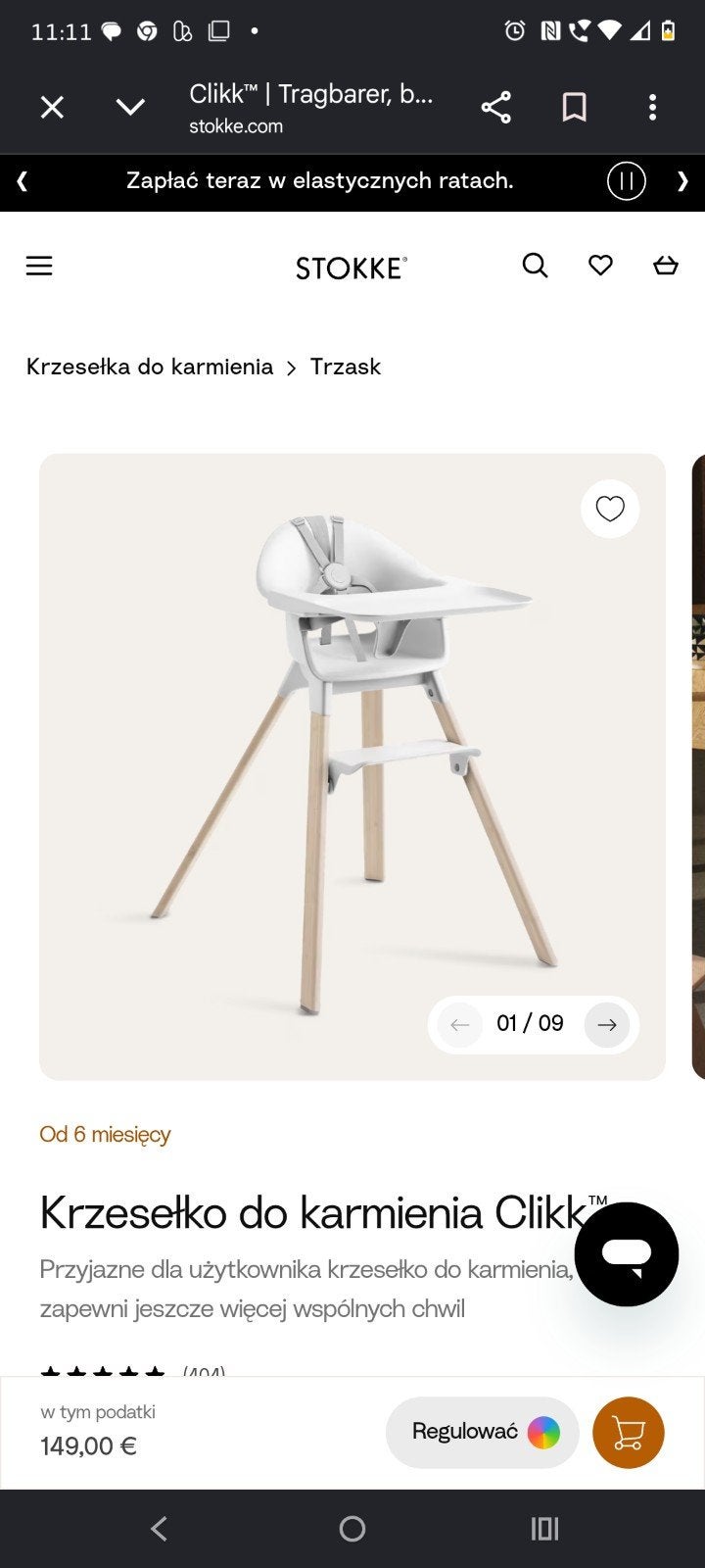 Stokke Clikk kinderstoel - Zo goed als nieuw, Kinderen en Baby's, Ophalen of Verzenden