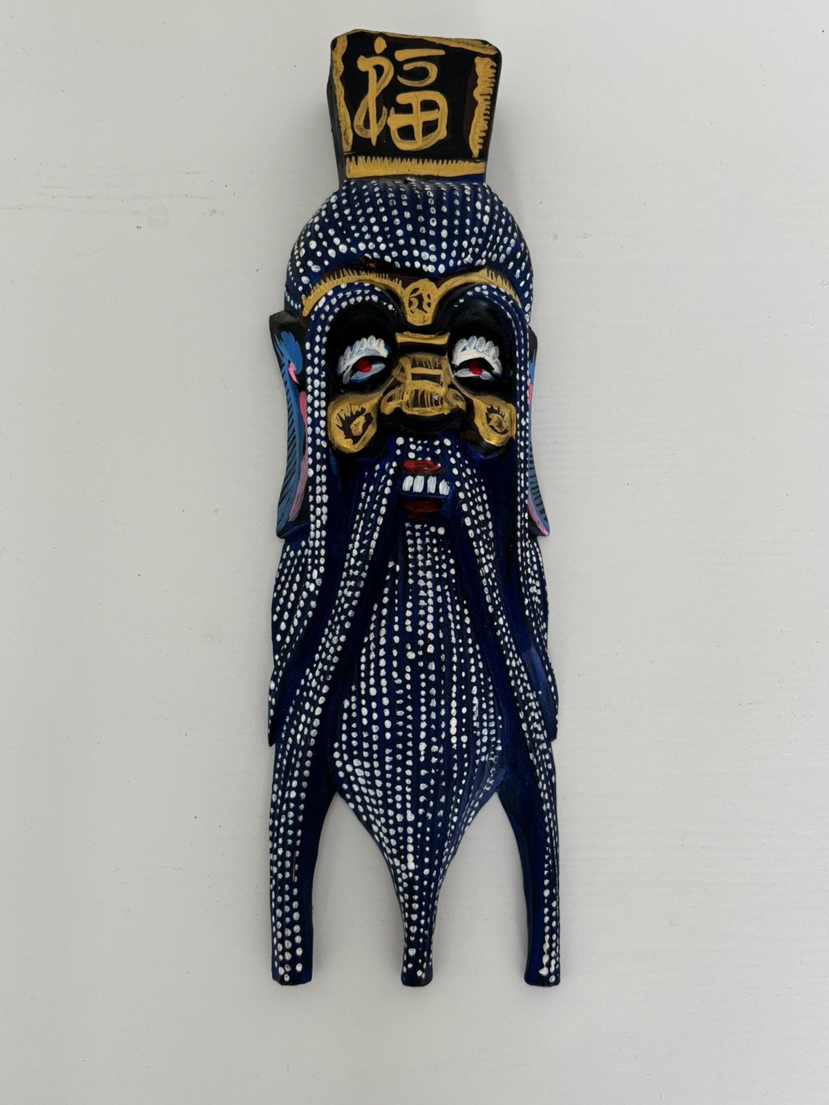 Chinees houten masker handbeschilderd, Antiek en Kunst, Ophalen of Verzenden
