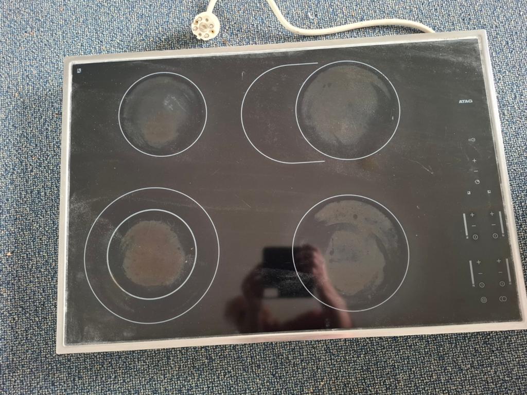 ATAG inductiekookplaat 4 zones, Gebruikt, Inbouw, Inductie, 4 kookzones