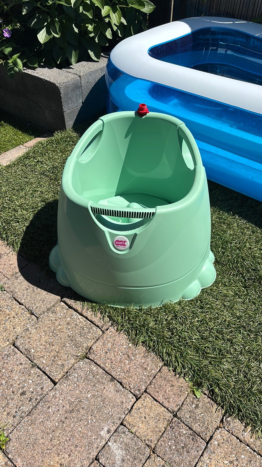 Ok baby badje groen, Ophalen, Zo goed als nieuw, Badje