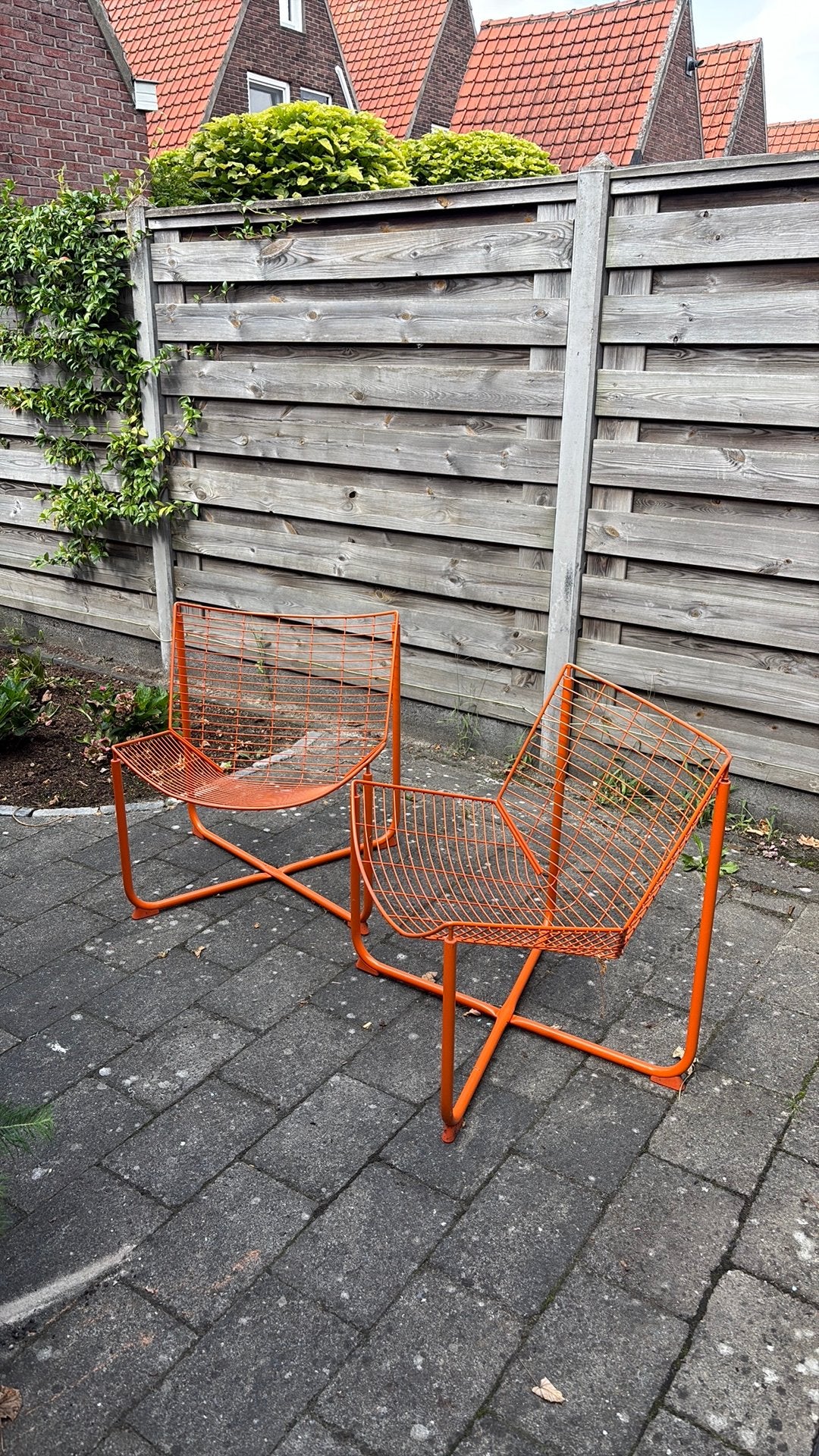 2x SKÅLBODA Fauteuil, oranje IKEA, Ophalen, Zo goed als nieuw, Kunststof