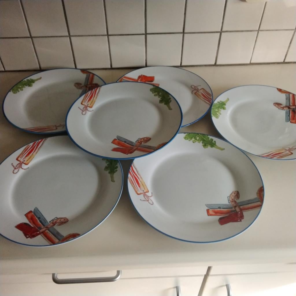 Alie kruse kolk  "Hollands bont" borden en kommen, Ophalen of Verzenden, Overige stijlen, Bord(en)
