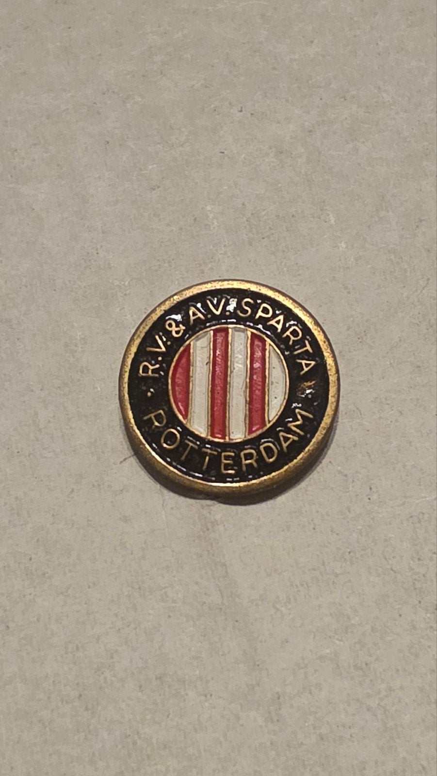 Vintage R.V.&A.V. Sparta Rotterdam Speldje, Ophalen of Verzenden, Gebruikt, Sport, Speldje of Pin