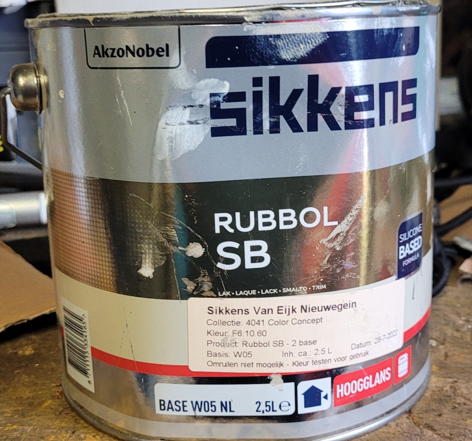 Sikkens Rubbol SB hoogglans 2.5 ltr 85% vol incl rollers, Minder dan 5 liter, Ophalen of Verzenden, Nieuw, Verf