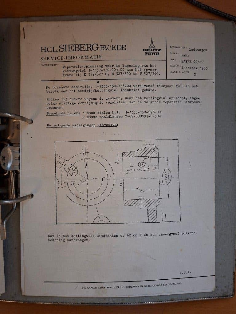 Technische bulletins Deutz ladewagen WE 327 L/S, Boeken, Ophalen of Verzenden, Gelezen, Tractor en Landbouw