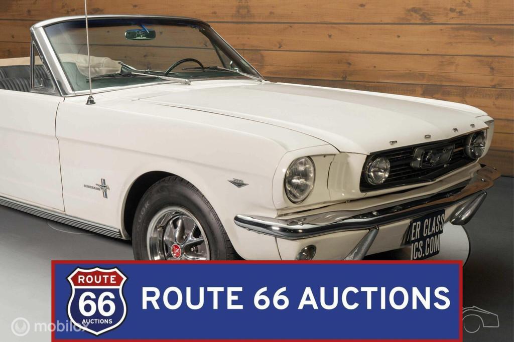 Ford Mustang Cabriolet | 1966 | Route 66 Auctions, Overige carrosserieën, Zwart, Bedrijf, Handgeschakeld