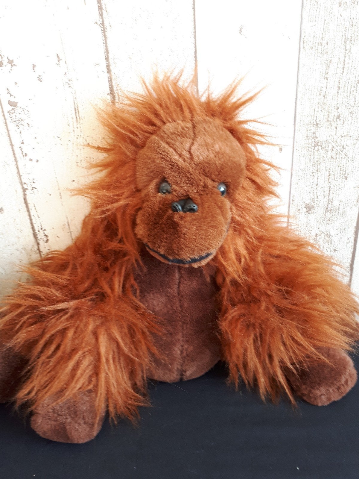 Mooie pluche Aap - Oranje Bruin - Pluche knuffel, Ophalen of Verzenden, Zo goed als nieuw, Overige typen