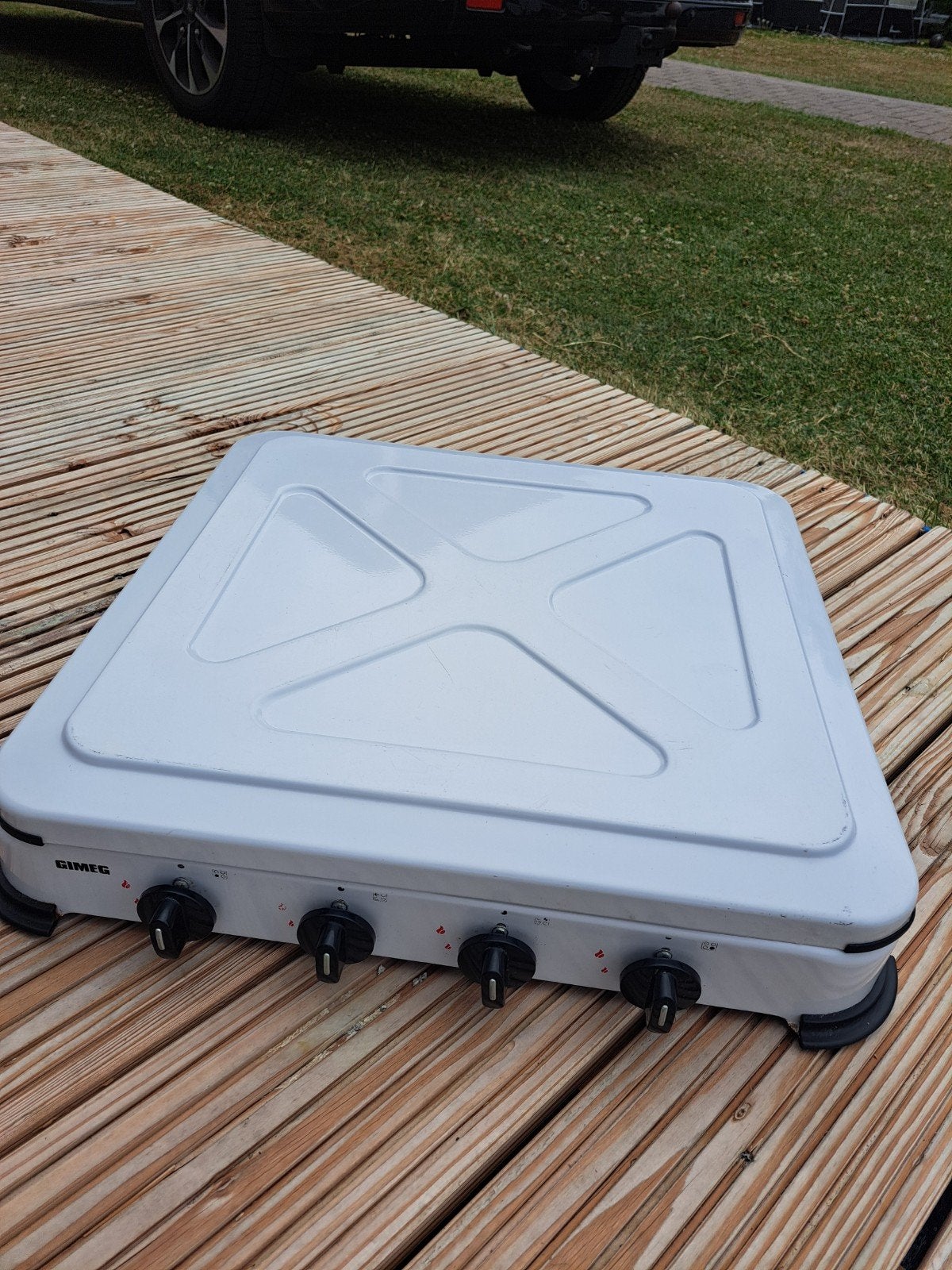 Gimeg 4-pits kookstel voor camping, Ophalen