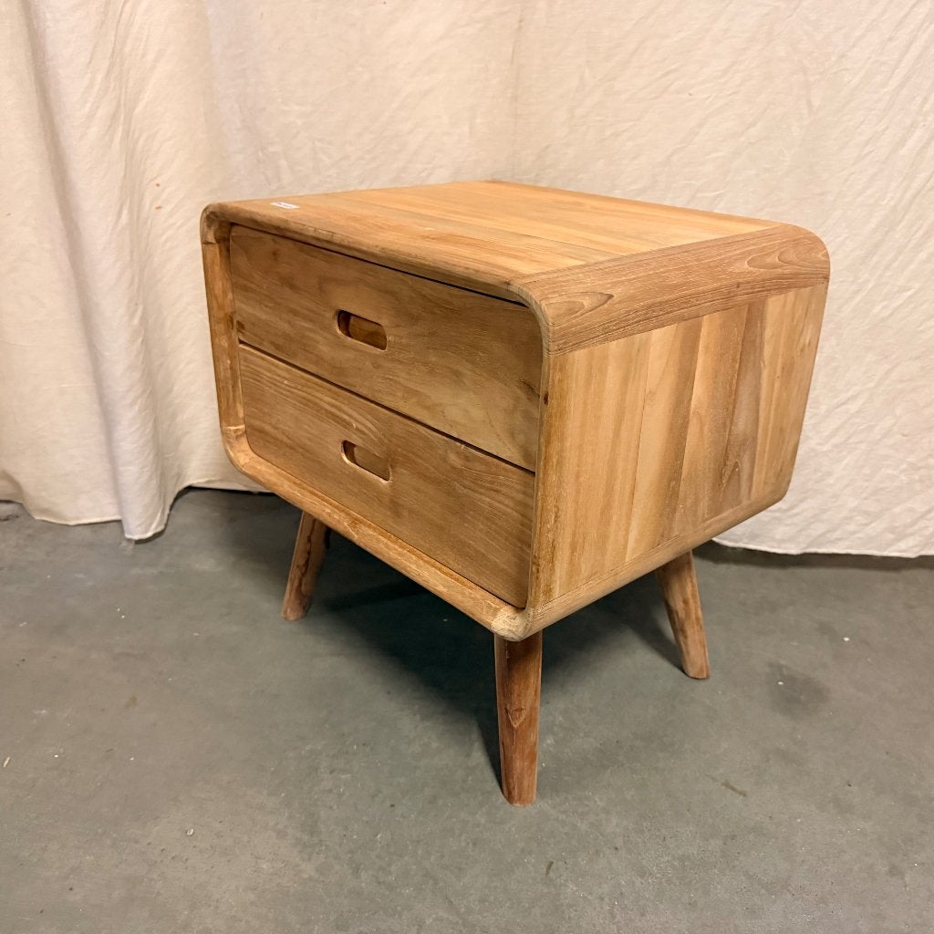 Nachtkastje - massief teak - 50 cm hoog - TTM Wonen, TTM Wonen, Meubels – (Perzische) Tapijten en Woonaccessoires, Taag 63, 2491 CS, Den Haag (Forepark)