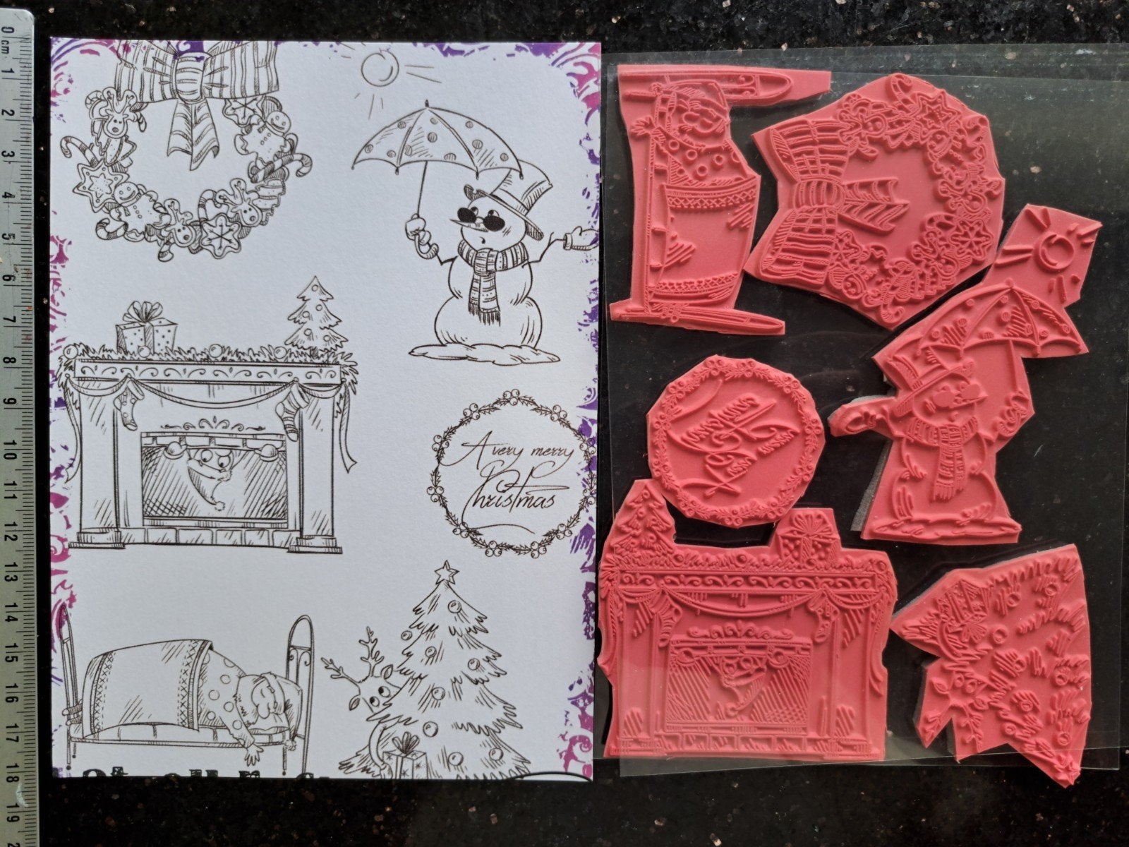 KATZELKRAFT RUBBER STEMPEL KERST WINTER KAARTEN MAKEN 
euw,, Ophalen of Verzenden, Nieuw, EZ-mounted stempel