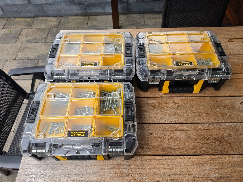 Stanley Fatmax Tstak Assortiment/Accessoires 3 Koffers, Ophalen, Gevuld, Zo goed als nieuw
