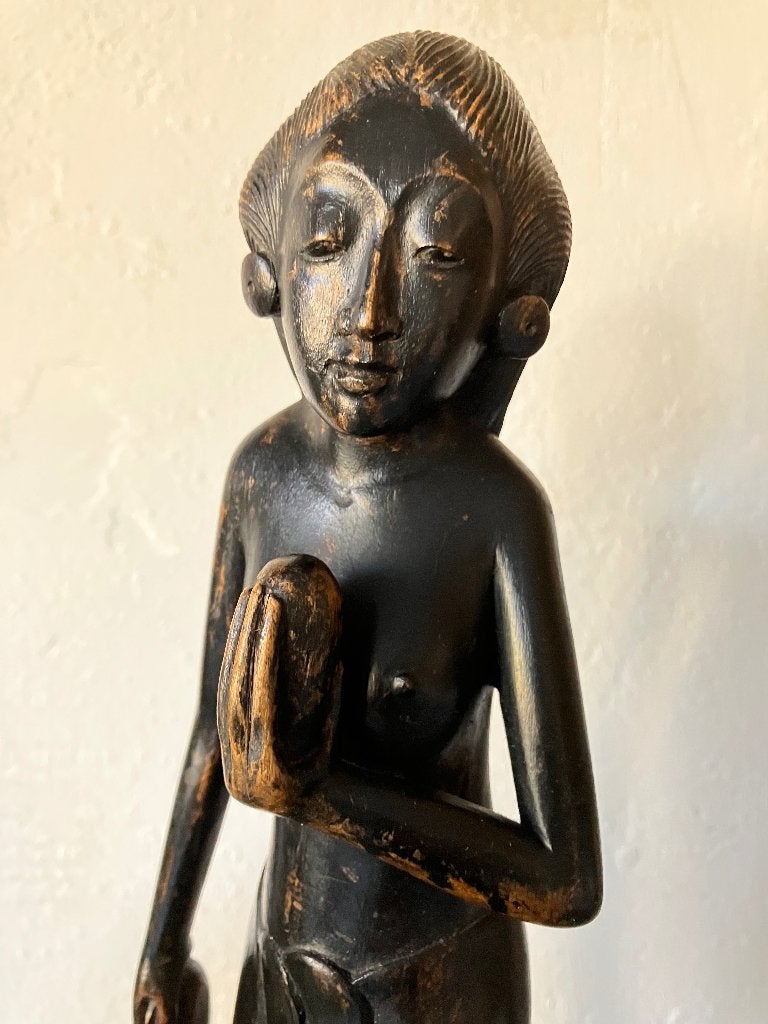 Balinese schone, jaren 40 houtsnijwerk, Ophalen of Verzenden