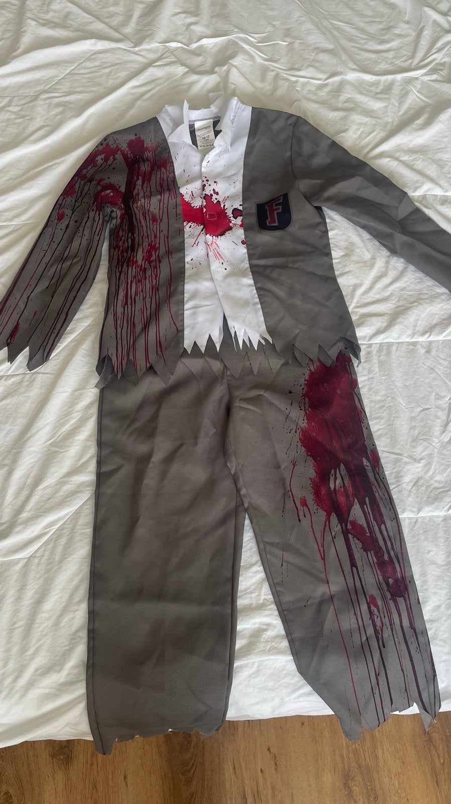 Zombie schooljongen kostuum - Maat 10-12 jaar, Ophalen of Verzenden, Zo goed als nieuw, 146 t/m 152, Jongen