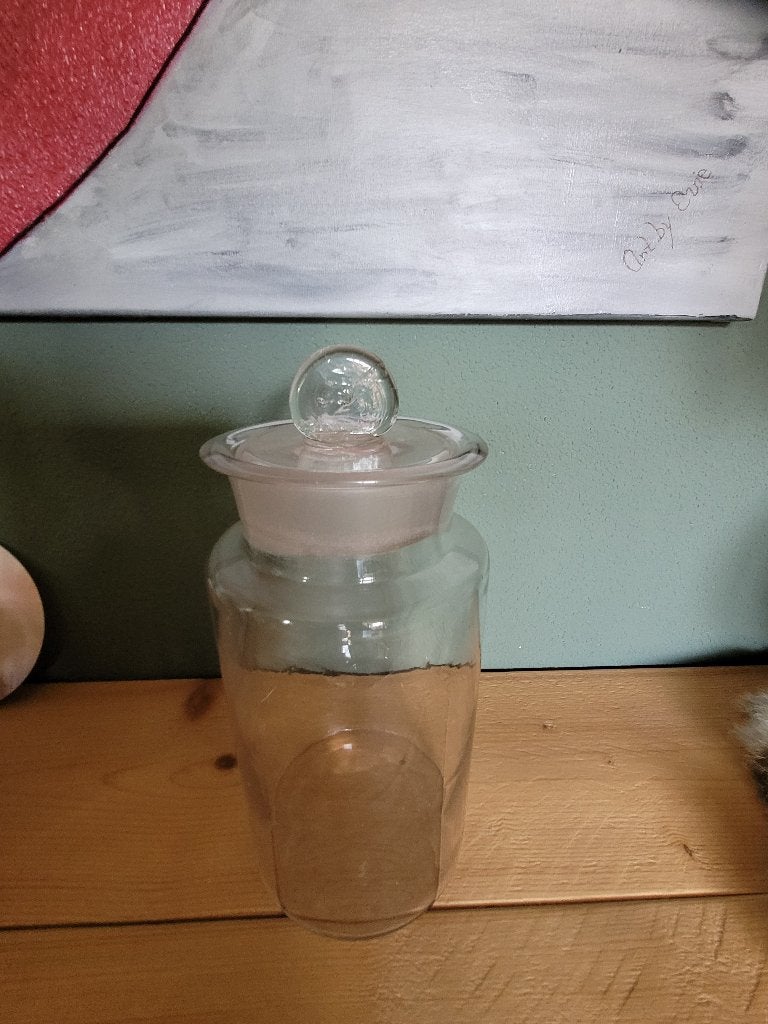 Stopfles glas, origineel, helemaal gaaf en zo'n 80 jaar oud., Ophalen of Verzenden