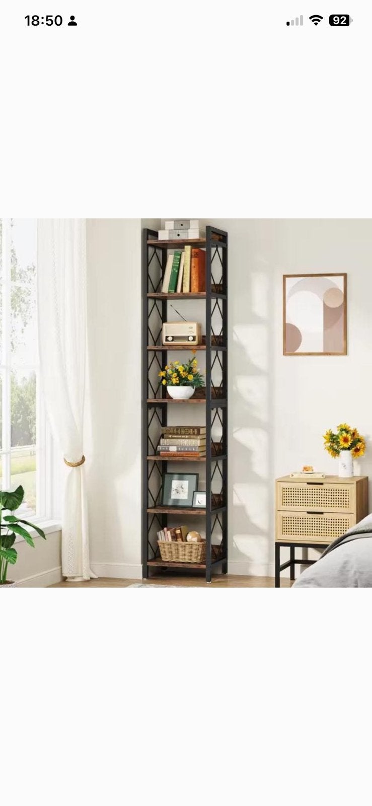 Boekenkast nieuw met 40% korting, Ophalen, Met plank(en), Minder dan 50 cm, 200 cm of meer