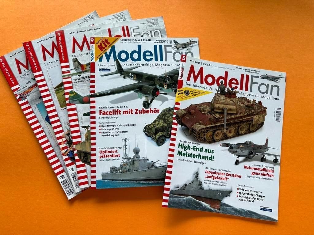Kavel Modellfan - 5 stuks.  Meerdere sets, Boeken, Tijdschriften en Kranten, Ophalen of Verzenden, Zo goed als nieuw, Overige typen