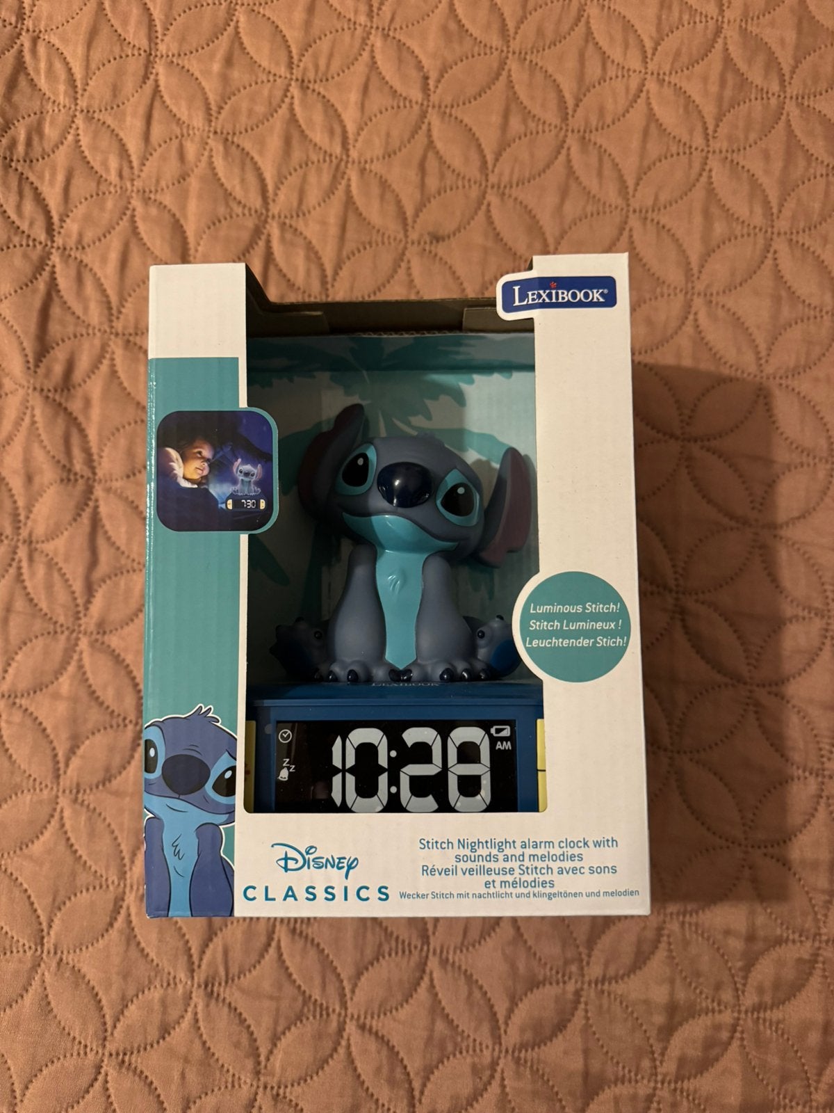 Stitch wekker met nachtlampje van het merk Lexibook, Nieuw, Ophalen of Verzenden, Disney, Lamp