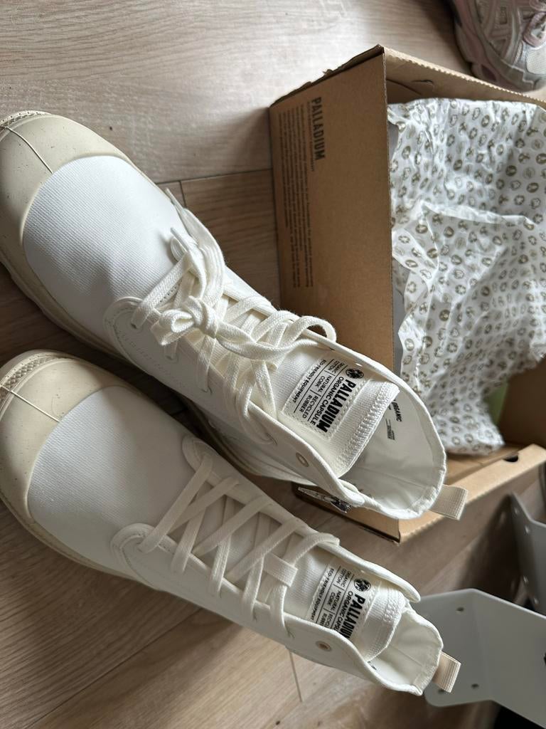 Nieuwe Palladium Pampa Hi Organic sneakers, Ophalen, Wit, Nieuw, Sneakers of Gympen