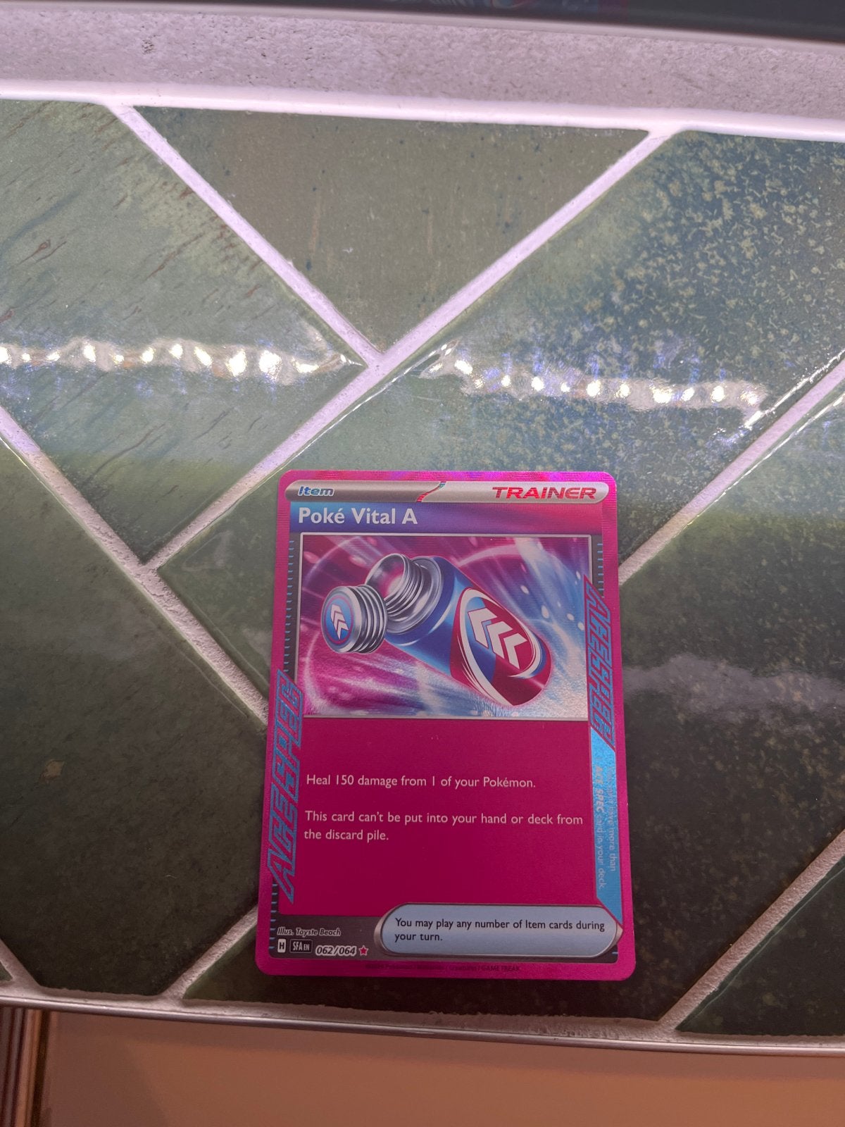 Pokémon TCG: Pokévital A Trainer Kaart (062/064), Hobby en Vrije tijd, Ophalen of Verzenden, Zo goed als nieuw, Losse kaart