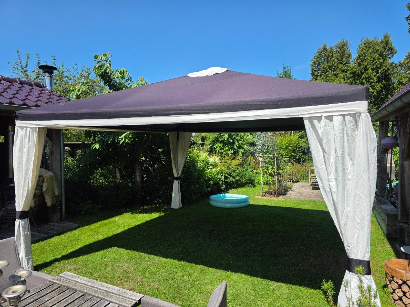 4x4 mtr stevige partytent Sediamo hoogte 3 mtr, Ophalen, Gebruikt, Partytent, 4 tot 6 meter