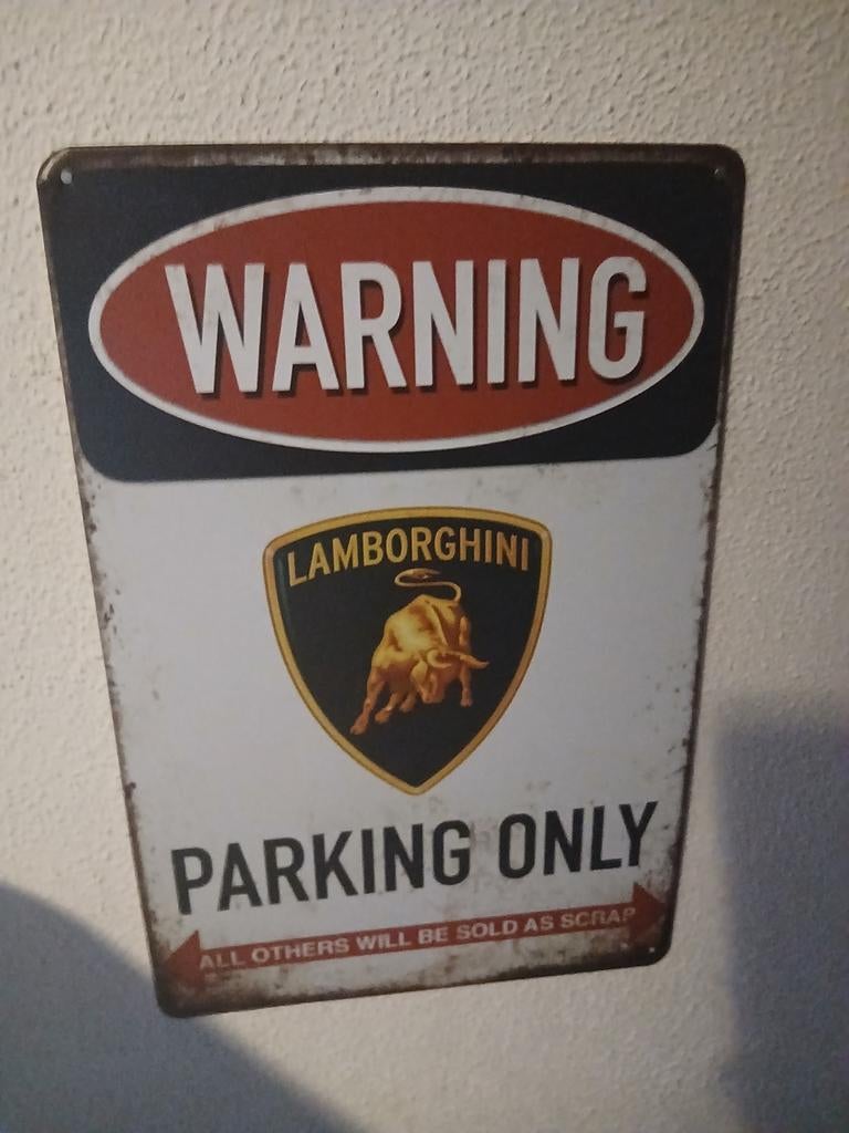 Lamborghini bordje, Ophalen of Verzenden
