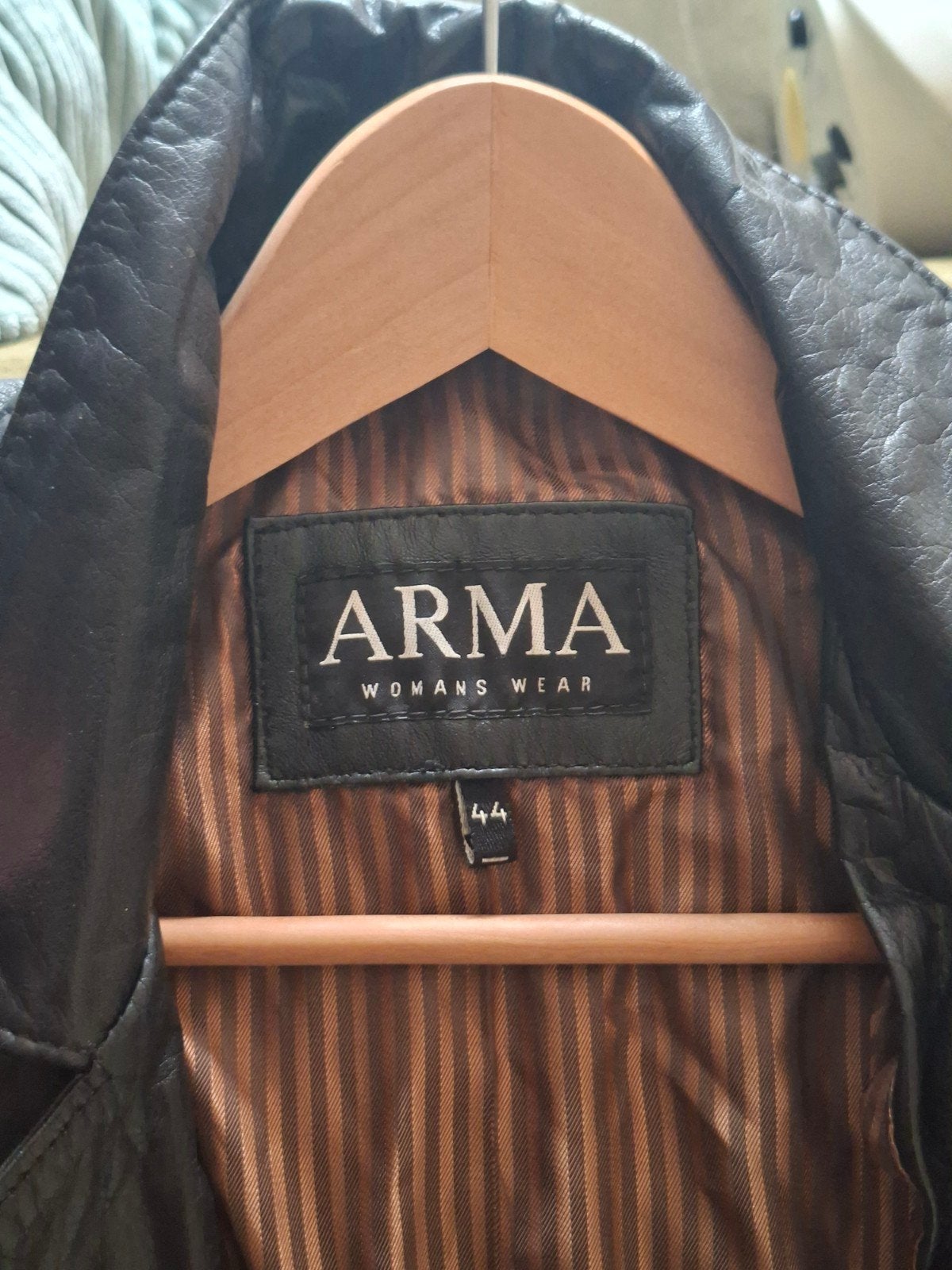 vintage jas! Lange leren jas van ARMA, maat 44, Bruin, Maat 42/44 (L), Ophalen of Verzenden, ARMA