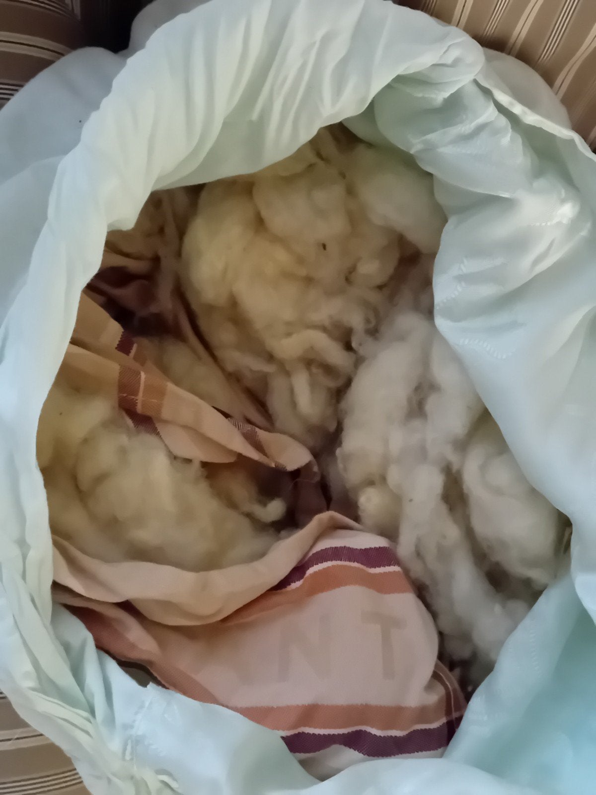 Gewassen, ongepluiste schapenwol, Hobby en Vrije tijd, Ophalen of Verzenden, Zo goed als nieuw, Spinwol