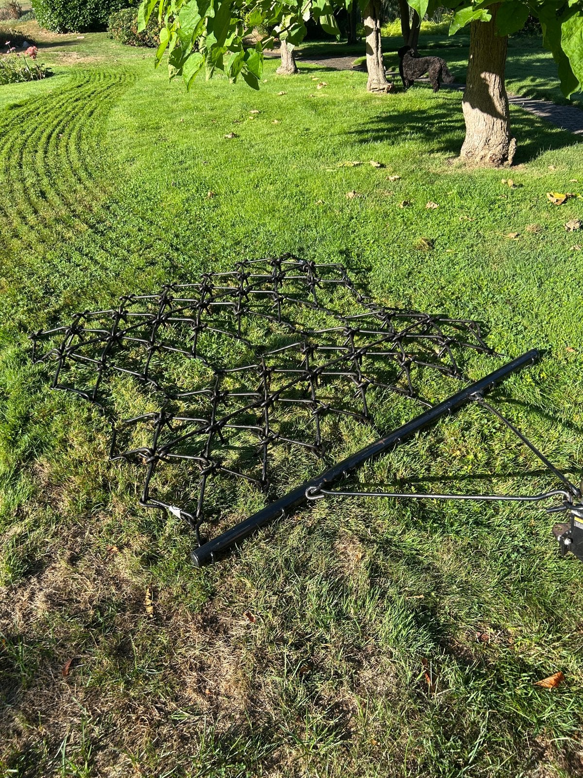 Weidesleep / Grasland-eg voor tractor, quad of zitmaaier, Ophalen